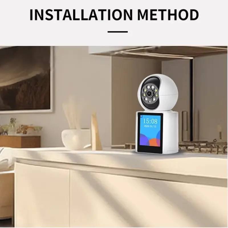 Caméra de Surveillance WiFi Smart IP 2MP Full HD 1080P - Blanc