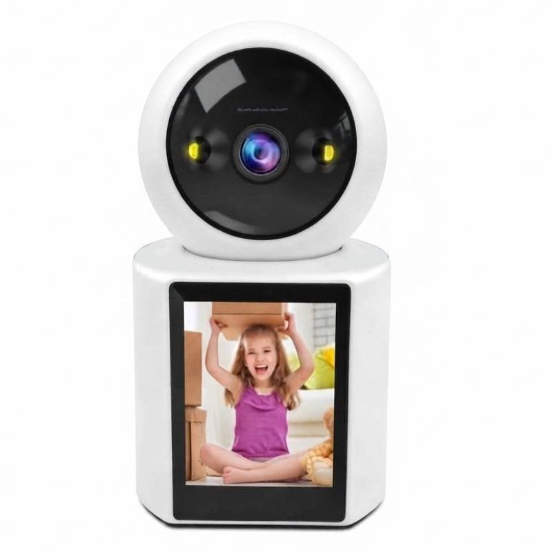 Caméra Sans fil avec Appels Video et Écran Full HD 1080p - Blanc