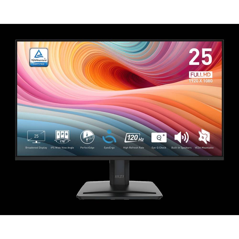 Écran MSI PRO MP251E2 24.5" Full HD IPS / 120 Hz / Avec Haut-parleurs / Noir