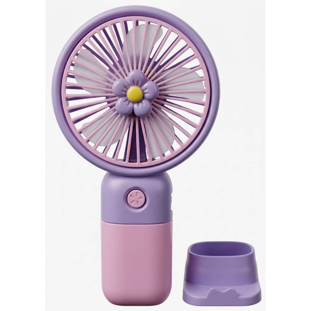 Mini ventilateur portable sans fil 202-1 / Rechargeable / Violet/Rose