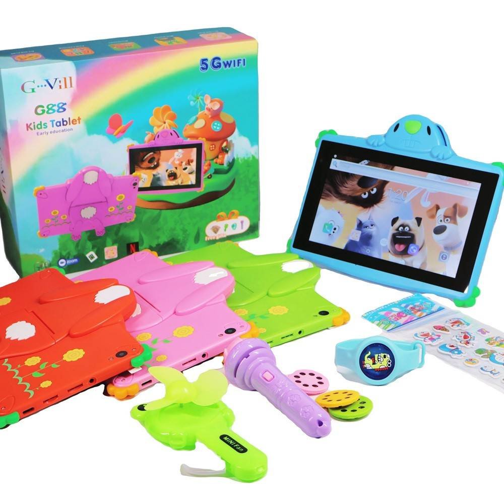 TABLETTE KIDS G-VILL G88 7" / 5G / WIFI / 6 Go / 128 Go Avec Étui + Film + Free Gifts / Vert